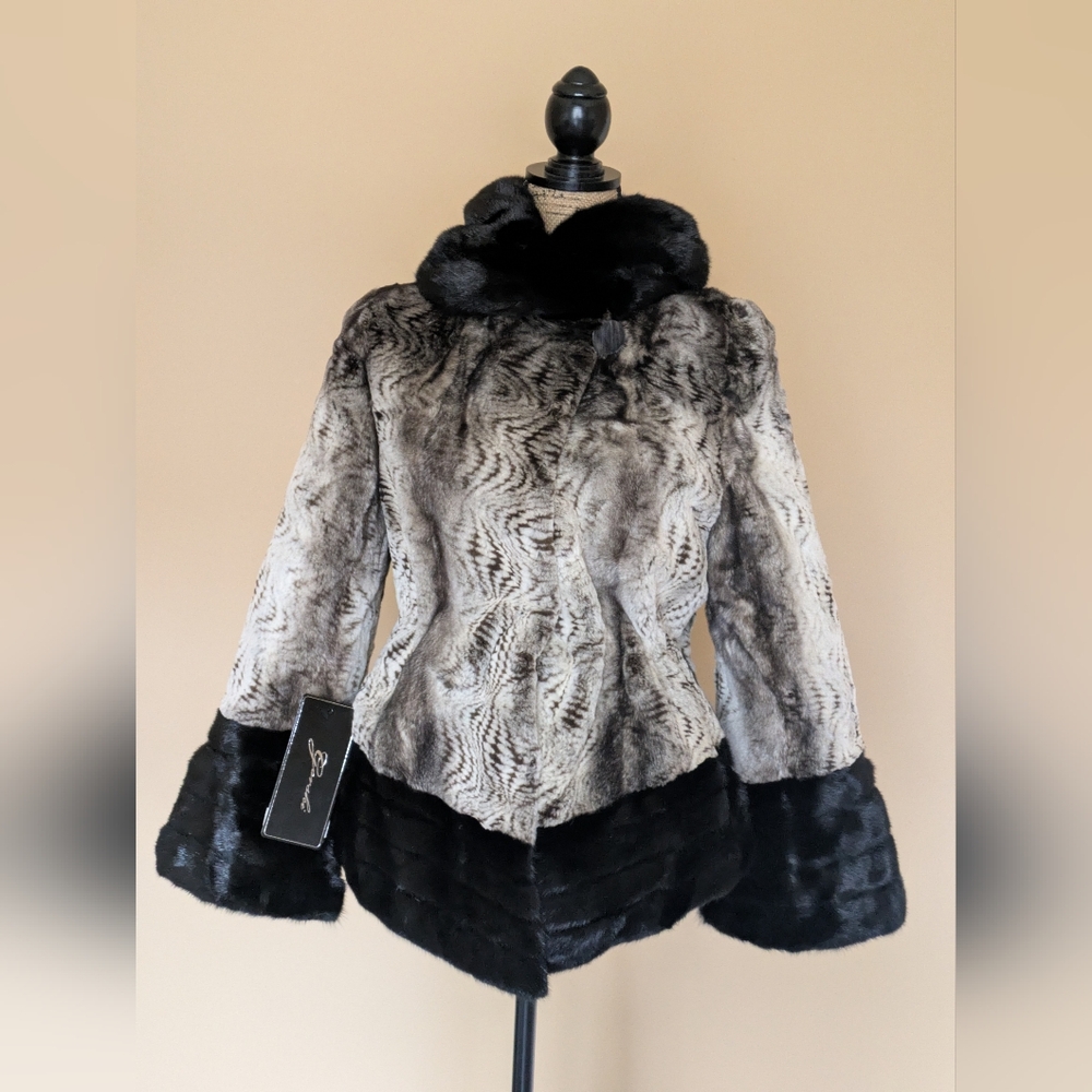 Rare Gorski Mink Fur, Women's US Size 2-5 Reversible to Taffeta, New With Tags